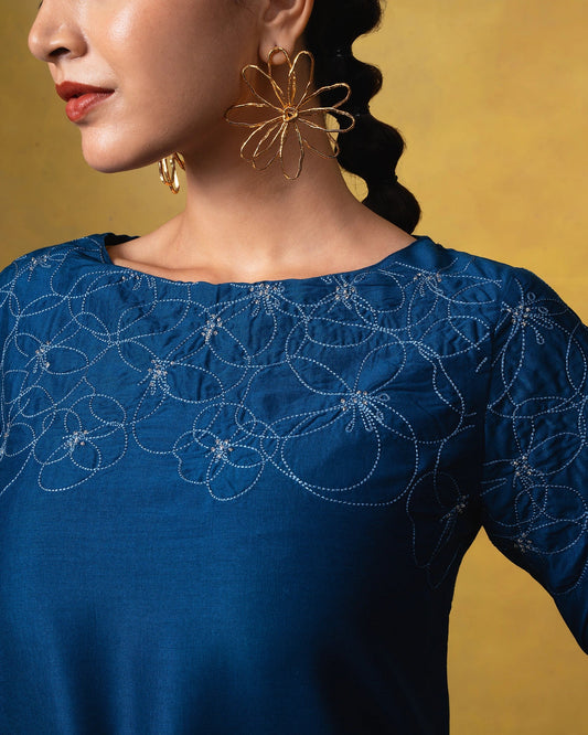 Thuli Suit Set with Organza Dupatta