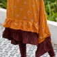 Mustard Yellow Infinite Ikat Printed Viscose Dress