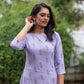Lavender Berry Bunch Viscose Printed Kurta