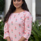 Pink Berry Bunch Viscose Printed Kurta