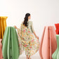 Prakruti Pastel Green Straight Suit Set with Printed shimmer tissue Dupatta