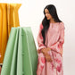 Manjari Pastel Pink Straight Suit Set with Shimmer tissue silk Dupatta