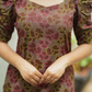 Dune Brown with Desert Luxe floral printed Viscose Kurta