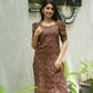 Dune Brown with Desert Luxe floral printed Viscose Kurta