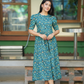 Flare Green with Lush Bloomlet floral printed Maternity and Feeding Dress
