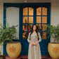 Rinth Green with Whimsical Bloom printed Linen Blend Co-ords