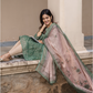 Virenya Green printed 2 Piece Linen Blend Kurta with Dupatta