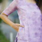 Glacial Lilac Matrix Organza kurta