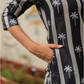 Ashen Back with Palm Serenity printed Linen Blend Co ords