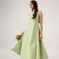 Skyfall Green Sleeveless Panel Dress