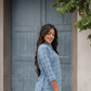 Untamed Blue with Nomadic Spirit printed Viscose Co-ords