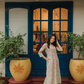 Rinth Green with Whimsical Bloom printed Linen Blend Co-ords