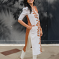 Dusk Beige with Rustleaf Grace floral printed Linen Blend Kurta