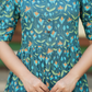 Flare Green with Lush Bloomlet floral printed Maternity and Feeding Dress