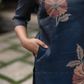 Graveil Green printed 2 Piece Linen Blend Kurta with Dupatta
