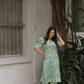 Cadence Green with Metropolitan Rhythm floral Printed Linen Blend Co-ords