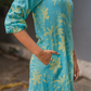 Seraphic Blue with Ethereal Blossom floral printed Viscose Co-ords