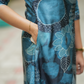 Laver Blue with Floral Membrane Silk Blend Co ord set