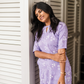 Lavender Grace with floral printed Viscose Kurta
