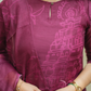 Wine Live in Divine printed 2 Piece Chanderi Blend Kurta with Dupatta