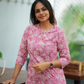 Light Pink with Paisley Whisper printed Viscose Kurta