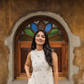 Greyora White Handloom co-ord with Close Neck Band & Detachable Sleeves
