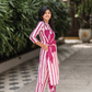 Vine Peach with Tribal Solstice printed Linen Blend Co ords