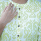 Tangerine Green with Citrus Purch printed Viscose Co Ords