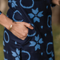 Noir Ivy Blue Viscose Co-ord with Boat Neck