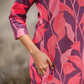 Floral Rush Violet Cotton Co-ord with V-Neck