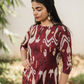Threadbeat Peach Cotton Blend Co-ord with Boat Neck & Keyhole