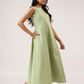 Skyfall Green Sleeveless Panel Dress