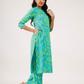 Hazy Blue with Abstract Grove Viscose printed Co ord set