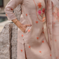 Mayuri Peach printed 2 Piece Linen Shimmer Kurta with Dupatta