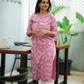 Light Pink with Paisley Whisper printed Viscose Kurta