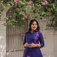 Purple Haze floral printed Linen Blend Co-ords
