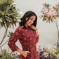 Jade Brown with Tribal Noir printed Viscose Kurta