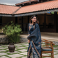 Graveil Green printed 2 Piece Linen Blend Kurta with Dupatta