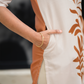 Dusk Beige with Rustleaf Grace floral printed Linen Blend Kurta