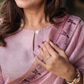 Mistyrose Pink printed 2 Piece Muslin Shimmer Butti Kurta with Dupatta