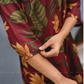 Terra Red with Earthy Boho floral printed Linen Blend Co-ords