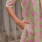 Fanci Green with Tangled Blush printed Linen Blend Co-ords