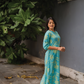 Seraphic Blue with Ethereal Blossom floral printed Viscose Co-ords