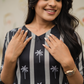 Ashen Back with Palm Serenity printed Linen Blend Co ords