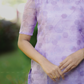 Glacial Lilac Matrix Organza kurta