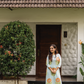 Aacral Blossom Blue Viscose co-ord with Boat Neck & Floral Print