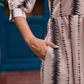 Ivy Beige with Boho Haze printed Lux Georgette Dress