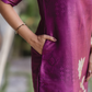 Niloufer Pink printed 2 Piece Muslin Shimmer Silk Kurta with Dupatta