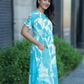 Chords Blue with Harmonioes Fragrant floral printed Maternity and Feeding Dress