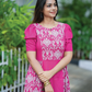 Egret Majenta with Magestic Imprint Viscose Dress